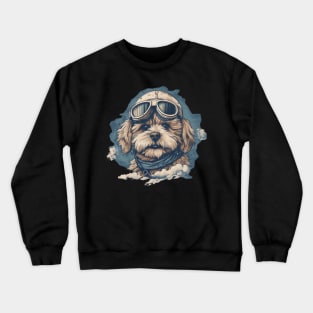 Aviator Maltipoo Crewneck Sweatshirt